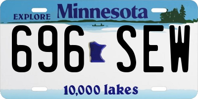 MN license plate 696SEW