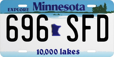 MN license plate 696SFD