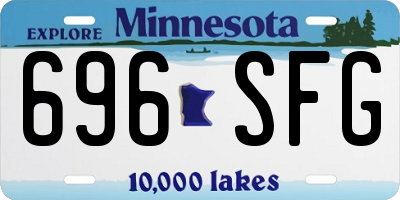 MN license plate 696SFG