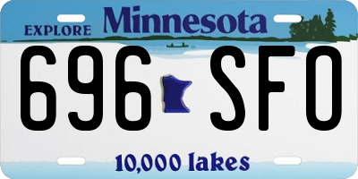 MN license plate 696SFO
