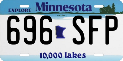MN license plate 696SFP