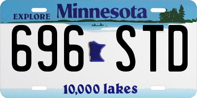 MN license plate 696STD