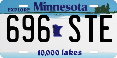 MN license plate 696STE