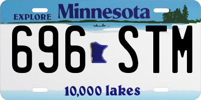 MN license plate 696STM