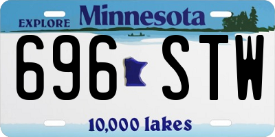 MN license plate 696STW