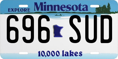 MN license plate 696SUD