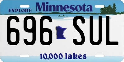 MN license plate 696SUL