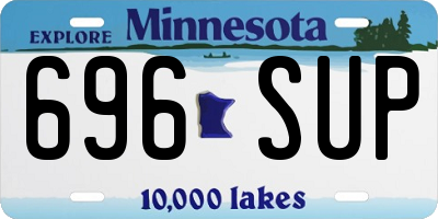 MN license plate 696SUP