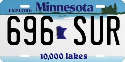 MN license plate 696SUR