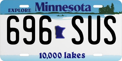 MN license plate 696SUS