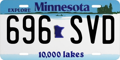 MN license plate 696SVD