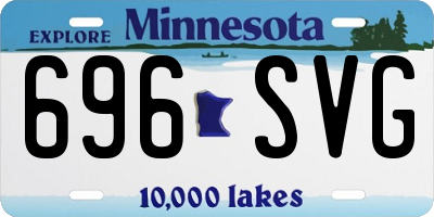 MN license plate 696SVG