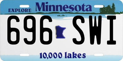 MN license plate 696SWI