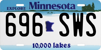 MN license plate 696SWS