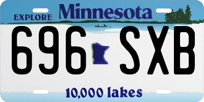 MN license plate 696SXB