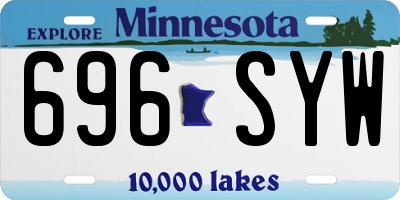 MN license plate 696SYW