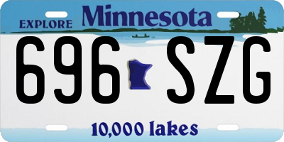 MN license plate 696SZG