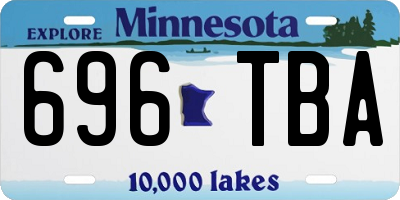 MN license plate 696TBA