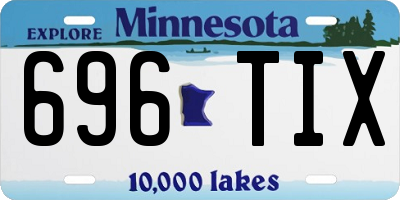 MN license plate 696TIX