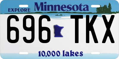 MN license plate 696TKX
