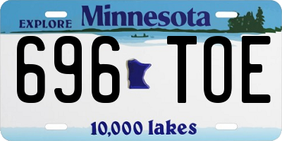 MN license plate 696TOE