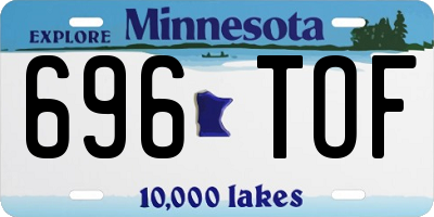 MN license plate 696TOF