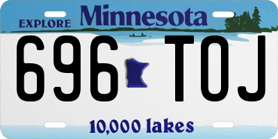 MN license plate 696TOJ