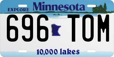 MN license plate 696TOM