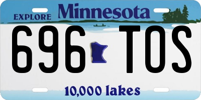 MN license plate 696TOS