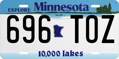 MN license plate 696TOZ