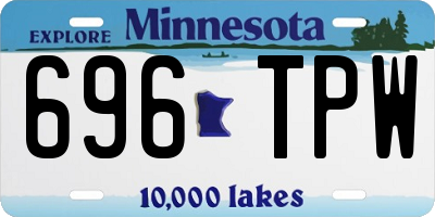 MN license plate 696TPW