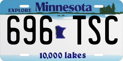 MN license plate 696TSC