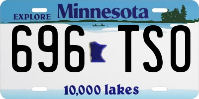 MN license plate 696TSO