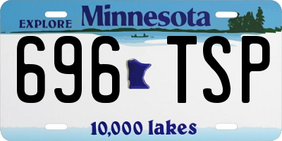 MN license plate 696TSP