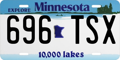 MN license plate 696TSX