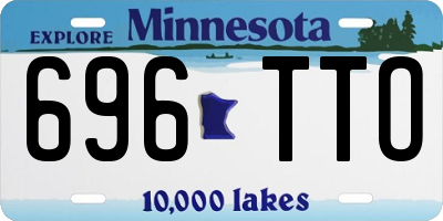MN license plate 696TTO