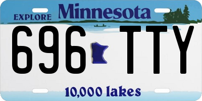 MN license plate 696TTY