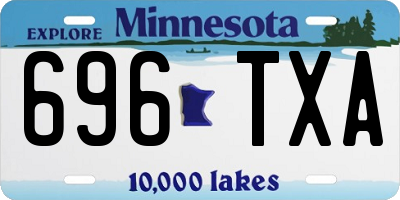 MN license plate 696TXA