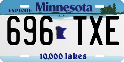 MN license plate 696TXE