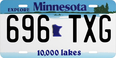 MN license plate 696TXG