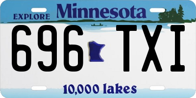 MN license plate 696TXI