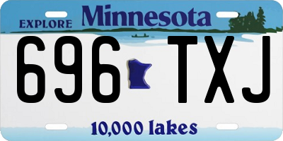 MN license plate 696TXJ
