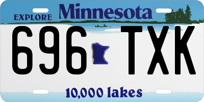 MN license plate 696TXK