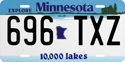 MN license plate 696TXZ