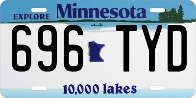MN license plate 696TYD