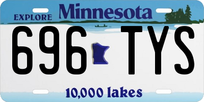 MN license plate 696TYS