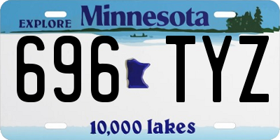 MN license plate 696TYZ