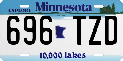 MN license plate 696TZD