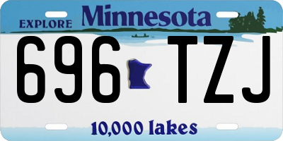 MN license plate 696TZJ