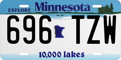 MN license plate 696TZW
